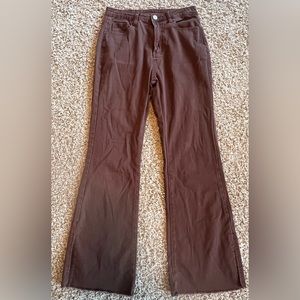 Princess Polly Brown Denim Flare Jeans Women’s Size 6.